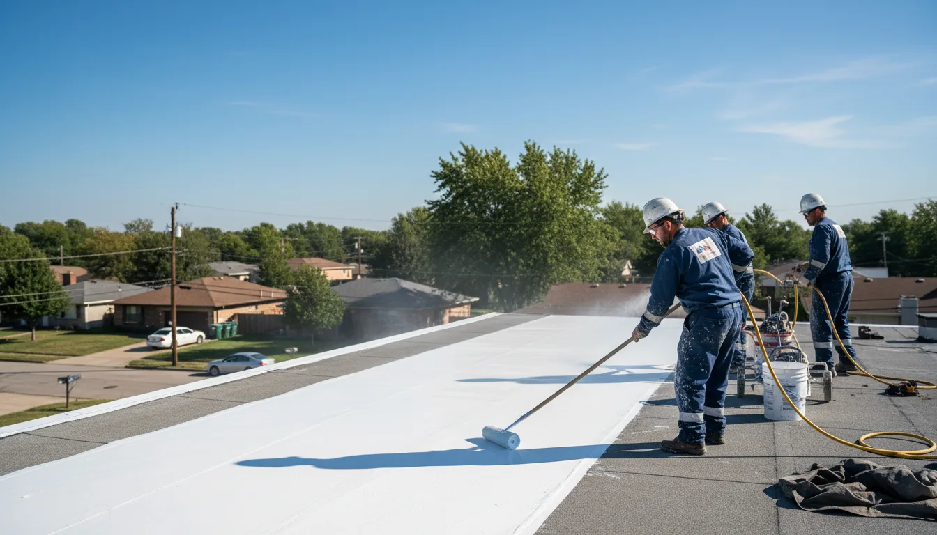 Commercial roof coating in New Burnside, IL near me